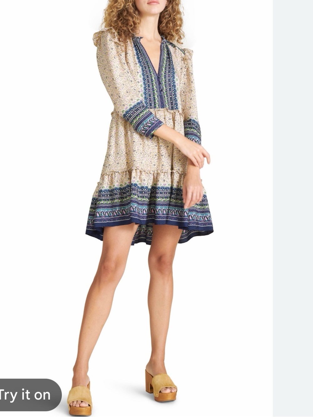 Veronica Beard Lumi Mix Print Dress 100% Silk